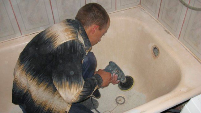 Подготовка чугунной ванны