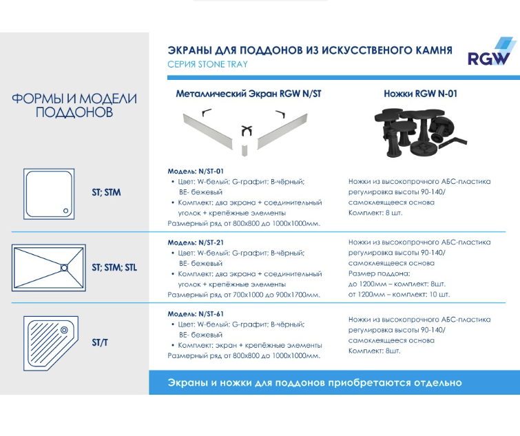 экран для поддонов из искусственного камня