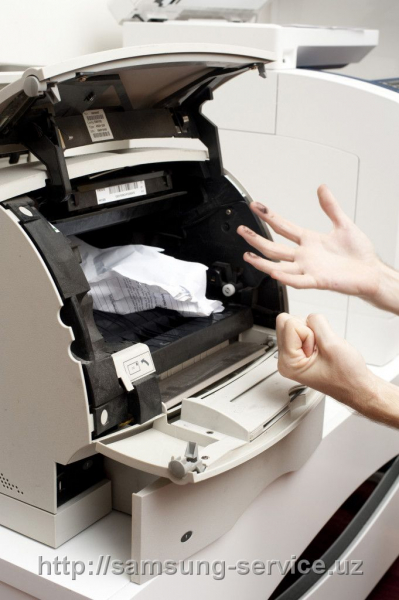Что делать если в принтере hp, canon, brother, xerox, epson застряла бумага