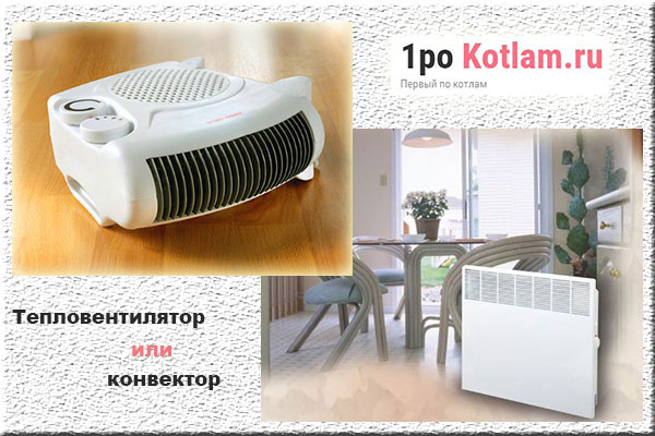 Что лучше конвектор или тепловентилятор?