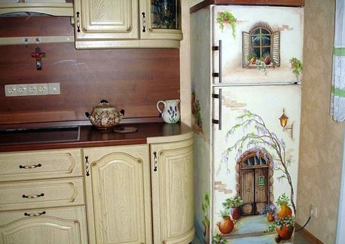 Декупаж холодильника своими руками салфетками: фото и описание