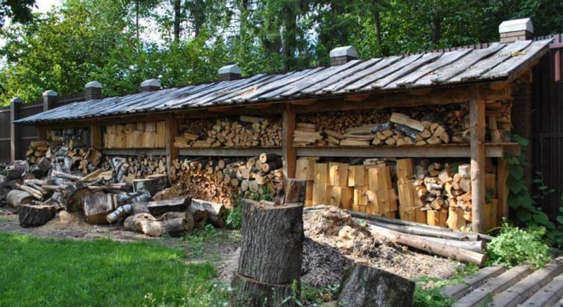 Делаем правильно навес для дров