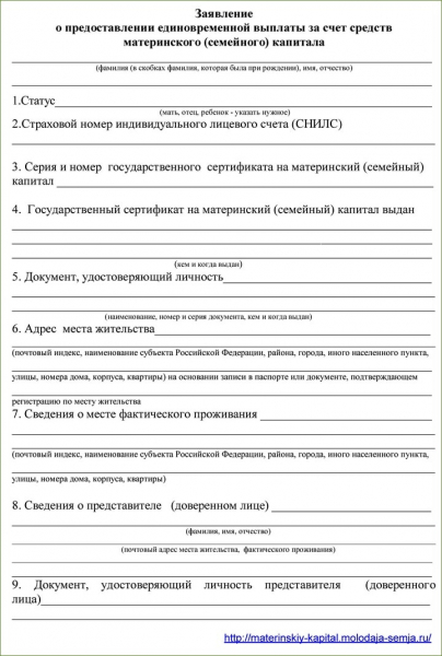 Документы на материнский капитал в 2019 году: образцы заявлений для получения маткапитала, оформления сертификата и выплаты 20 тысяч рублей в пфр