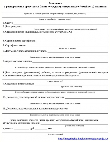 Документы на материнский капитал в 2019 году: образцы заявлений для получения маткапитала, оформления сертификата и выплаты 20 тысяч рублей в пфр