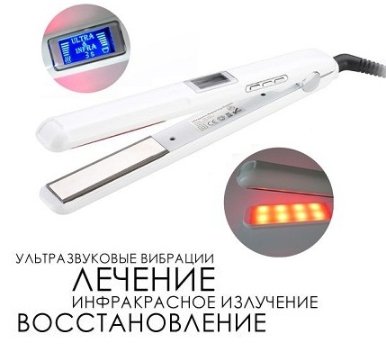 Инфракрасный утюжок для волос с ультразвуковой пластиной