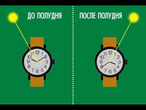 Как определить стороны света по часам