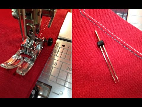 Как шить двойной иглой на швейной машине