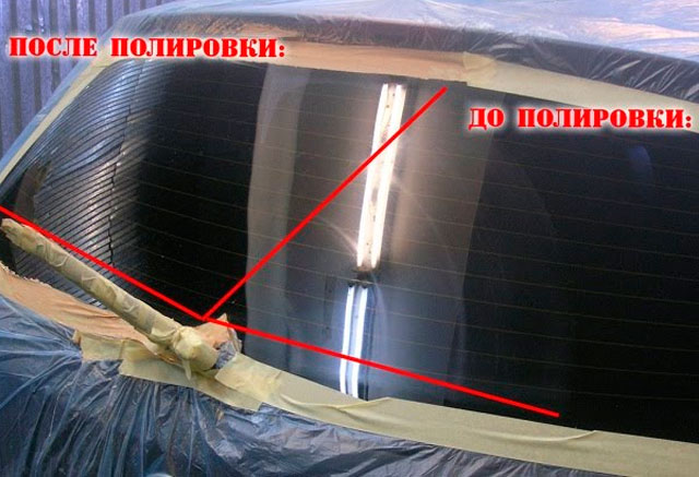 Как удалить царапины на лобовом стекле