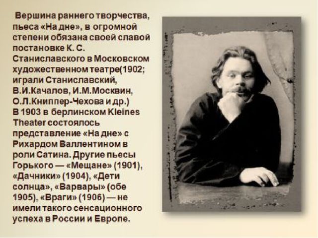 Краткая биография горького