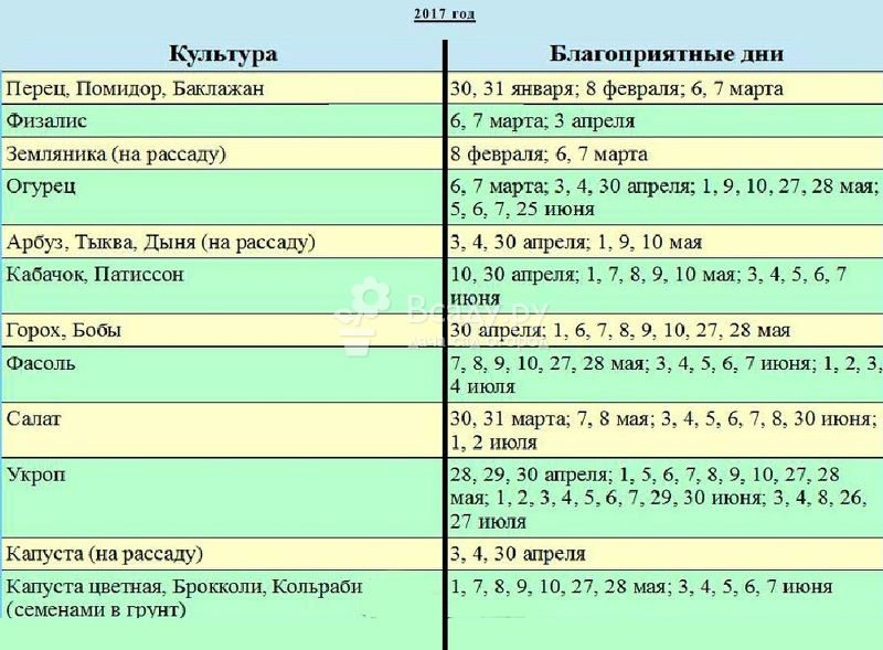 Лунный календарь посева семян на 2018 год для садоводов и огородников: по знакам зодиак, дням, месяцам, видео, таблица