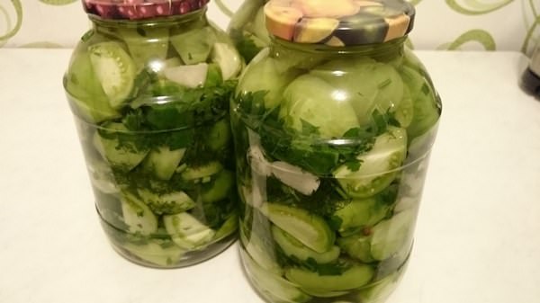 Маринованные зеленые помидоры: на зиму, быстрого приготовления, пошаговый рецепт, с картинками, консервированные, маринад, дольками, фото и видео