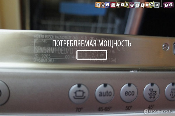 Мощность посудомоечной машины в квт: сколько электроэнергии потребляет посудомойка?