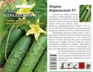 Огурец апрельский f1: описание сорта, обработка и посадка семян, особенности выращивания, отзывы