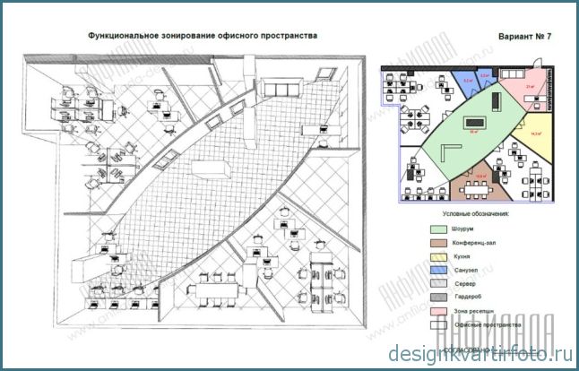 Планировка офиса, фото подборка