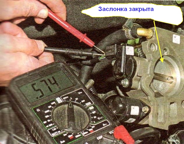 Проверка датчика положения дроссельной заслонки