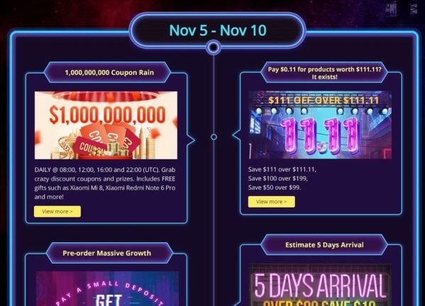Распродажа 11.11 на gearbest: полный список акций