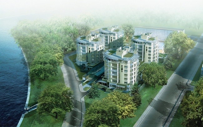 Растения атриума элитного жилого комплекса класса deluxe diadema club house