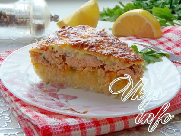 Рыбная запеканка с рисом