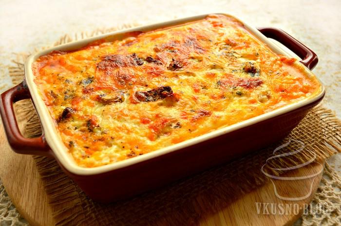 Рыбная запеканка с рисом