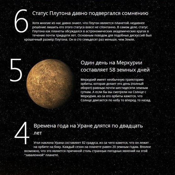 Самые интересные факты о космосе