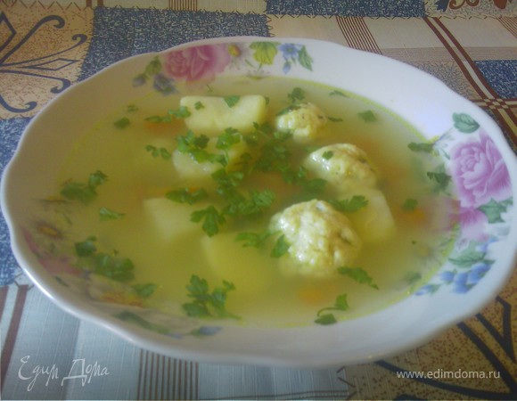 Суп с рыбными фрикадельками