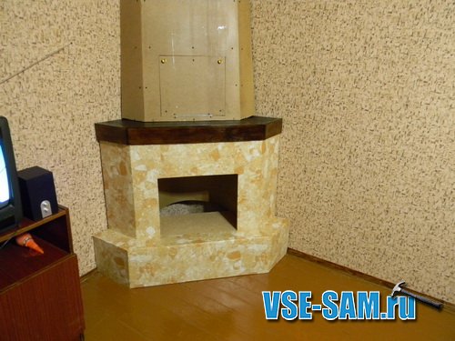 Угловой фальш камин своими руками: как сделать?