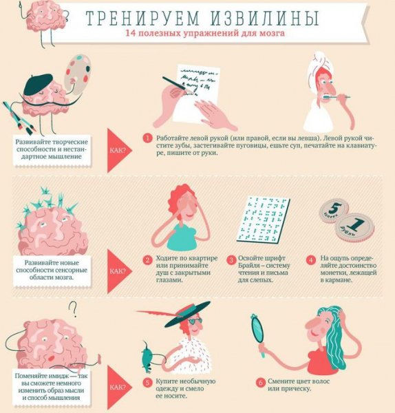 Упражнения для мозга – 14 полезных советов