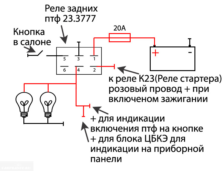 Установка противотуманных фар