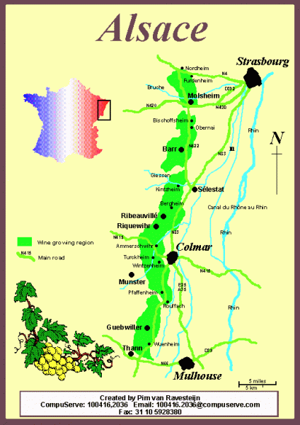 Вина Alsace (Эльзаса) — французско-германское наследие
