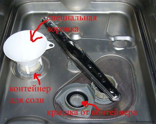 Включение и первый запуск посудомоечной машины