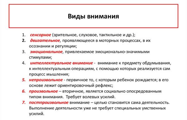 Внимание человека – виды, свойства, функции